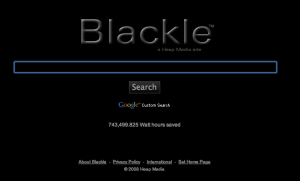 Página Inicial do Blackle